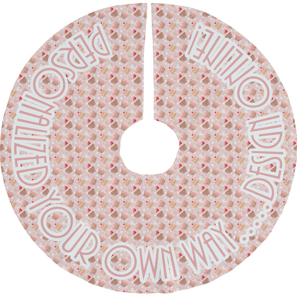 Custom Sweet Cupcakes Tree Skirt (Personalized)