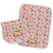 Sweet Cupcakes Two Rectangle Burp Cloths - Open & Folded