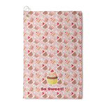 Sweet Cupcakes Waffle Weave Golf Towel (Personalized)