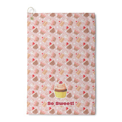 Sweet Cupcakes Waffle Weave Golf Towel (Personalized)