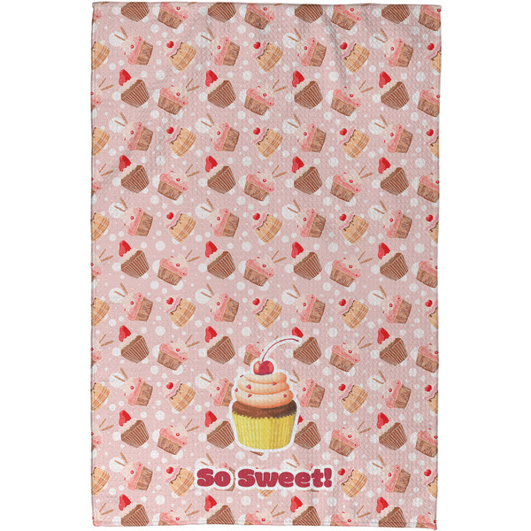 Sweet Cupcakes Waffle Weave Towel - Full Color Print - Approval Image