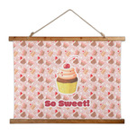 Sweet Cupcakes Wall Hanging Tapestry - Wide (Personalized)
