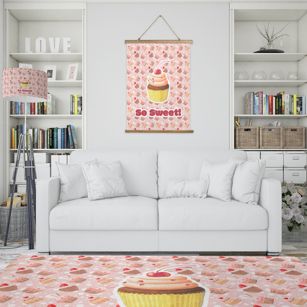 Sweet Cupcakes Wall Hanging Tapestry - Portrait - IN CONTEXT