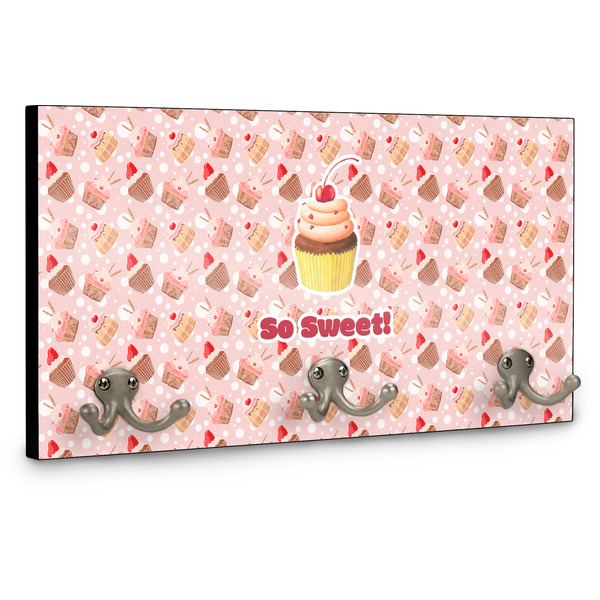 Sweet Cupcakes Wall Mounted Coat Hanger - Side View