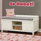 Sweet Cupcakes Wall Name Decal Above Storage bench