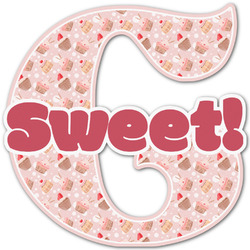 Sweet Cupcakes Name & Initial Decal - Custom Sized (Personalized)