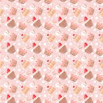 Sweet Cupcakes Wallpaper & Surface Covering (Water Activated 24"x 24" Sample)
