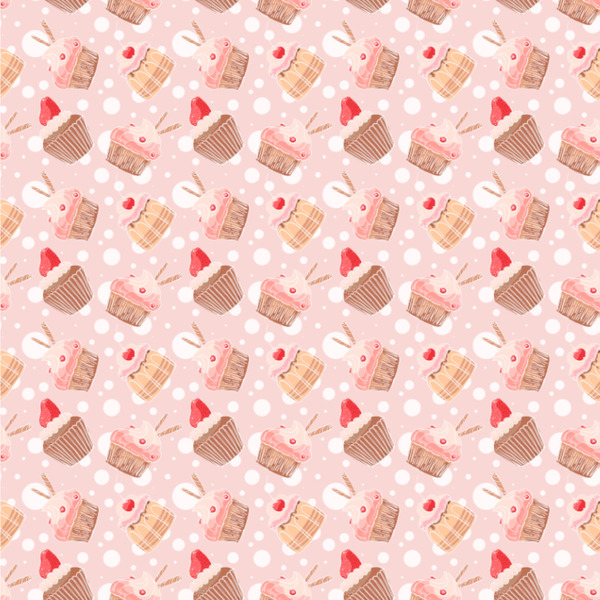 Custom Sweet Cupcakes Wallpaper & Surface Covering (Water Activated 24"x 24" Sample)