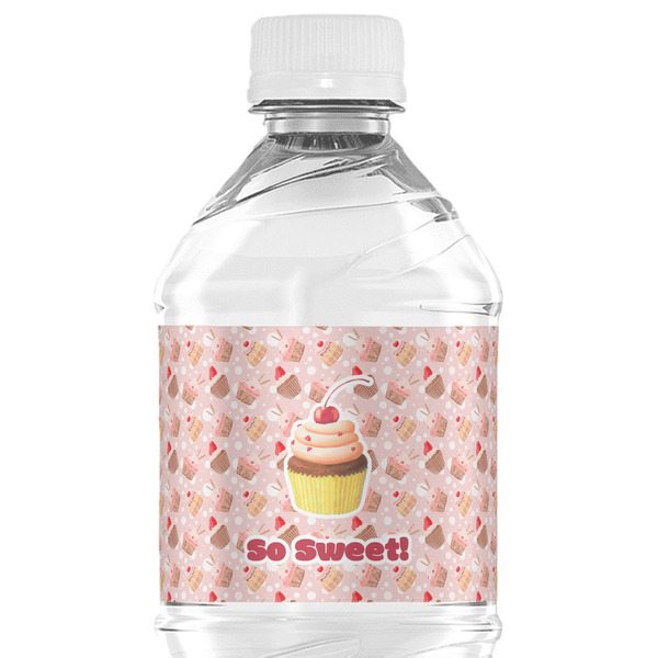 Custom Sweet Cupcakes Water Bottle Labels - Custom Sized (Personalized)