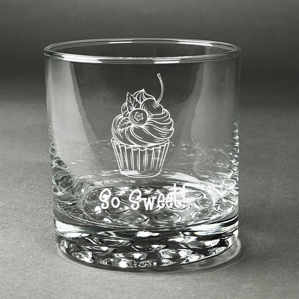 Custom Sweet Cupcakes Whiskey Glass - Engraved (Personalized)
