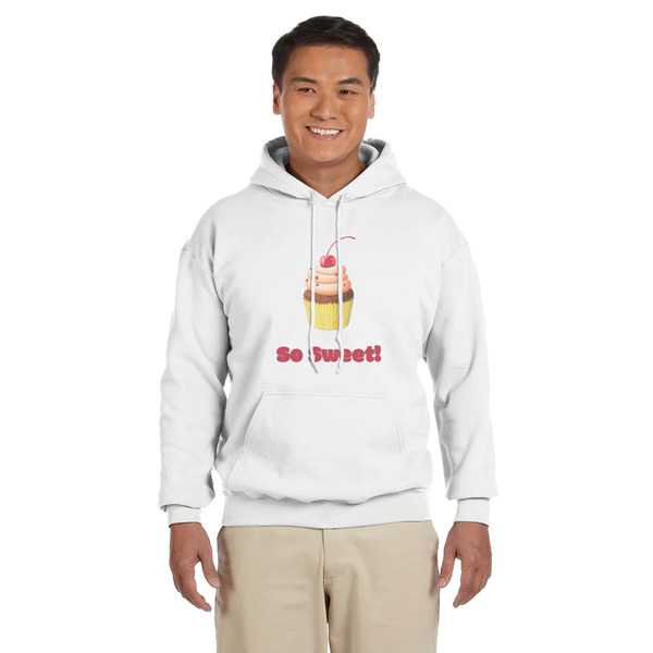 Custom Sweet Cupcakes Hoodie - White - Small (Personalized)
