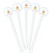 Sweet Cupcakes White Plastic 5.5" Stir Stick - Fan View