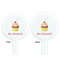 Sweet Cupcakes White Plastic 7" Stir Stick - Double Sided - Round - Front & Back