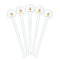 Sweet Cupcakes White Plastic 7" Stir Stick - Round - Fan View