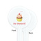 Sweet Cupcakes White Plastic 7" Stir Stick - Single Sided - Round - Front & Back