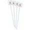 Sweet Cupcakes White Plastic Stir Stick - Single Sided - Square - Front