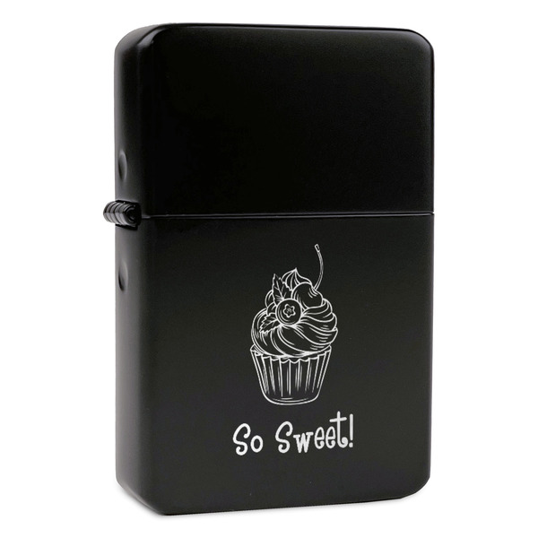 Custom Sweet Cupcakes Windproof Lighter - Black - Double Sided (Personalized)