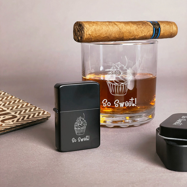 Sweet Cupcakes Windproof Lighters - Black - In Context