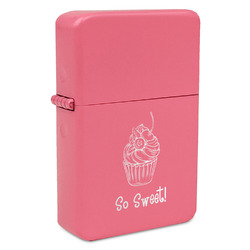 Sweet Cupcakes Windproof Lighter - Pink - Single Sided & Lid Engraved (Personalized)