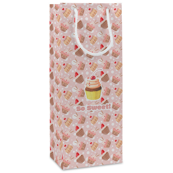 Custom Sweet Cupcakes Wine Gift Bags - Gloss (Personalized)