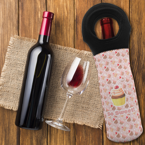 Sweet Cupcakes Wine Tote Bag - FLATLAY