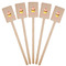 Sweet Cupcakes Wooden 6.25" Stir Stick - Rectangular - Fan View
