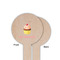 Sweet Cupcakes Wooden 6" Food Pick - Round - Single Sided - Front & Back