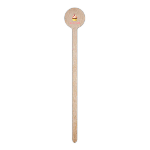 Sweet Cupcakes Wooden 6" Stir Stick - Round - Single Stick