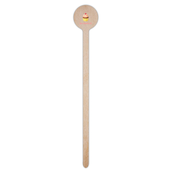 Sweet Cupcakes Wooden 7.5" Stir Stick - Round - Single Stick