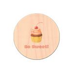 Sweet Cupcakes Genuine Maple or Cherry Wood Sticker (Personalized)