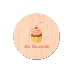 Sweet Cupcakes Genuine Maple or Cherry Wood Sticker (Personalized)