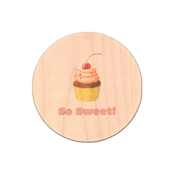 Custom Sweet Cupcakes Genuine Maple or Cherry Wood Sticker (Personalized)