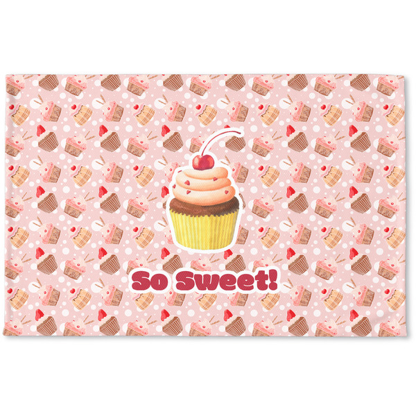 Custom Sweet Cupcakes Woven Mat w/ Name or Text