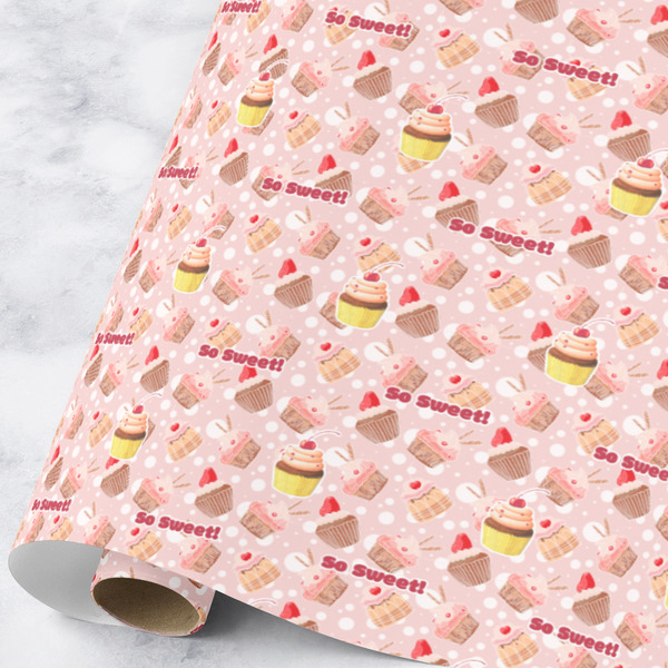 Custom Sweet Cupcakes Wrapping Paper Roll - Large (Personalized)