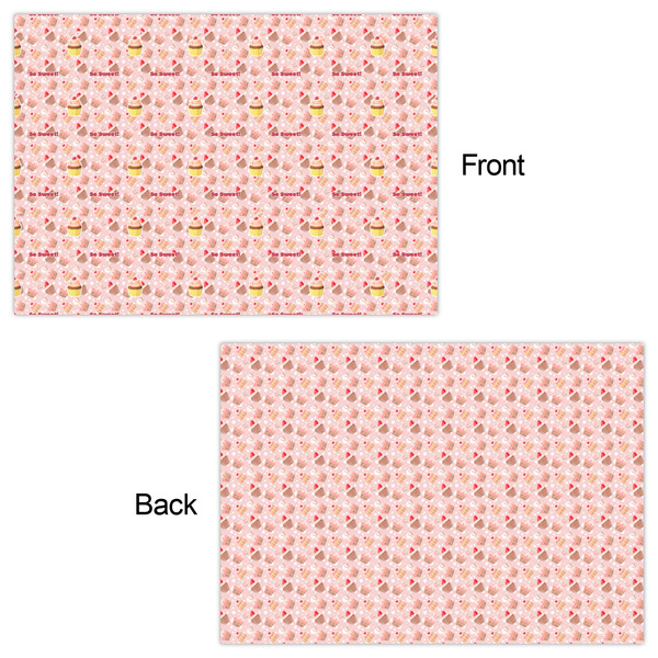 Sweet Cupcakes Wrapping Paper Sheet - Double Sided - Front & Back
