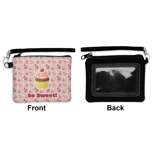 Sweet Cupcakes Wristlet ID Cases - Front & Back
