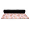 Sweet Cupcakes Yoga Mat Rolled up Black Rubber Backing