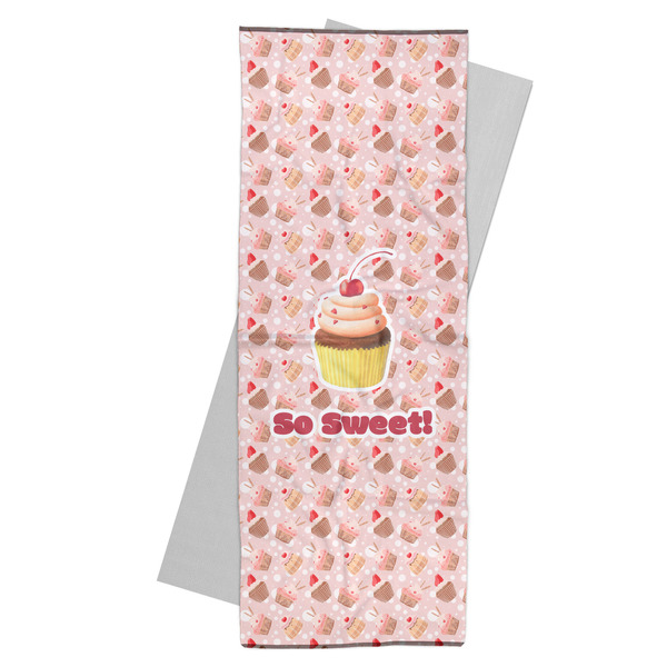 Custom Sweet Cupcakes Yoga Mat Towel w/ Name or Text