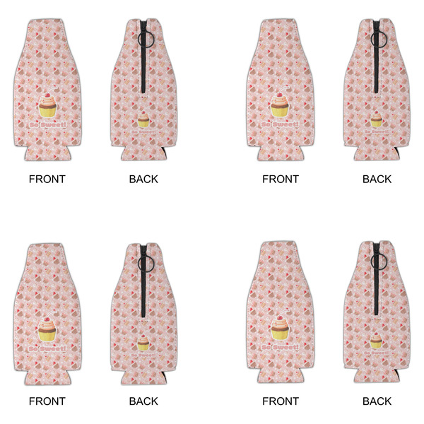 Sweet Cupcakes Zipper Bottle Cooler - Set of 4 - APPROVAL