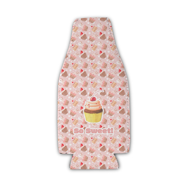 Sweet Cupcakes Zipper Bottle Cooler - Set of 4 - FRONT