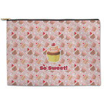 Sweet Cupcakes Zipper Pouch - Large - 12.5"x8.5" w/ Name or Text