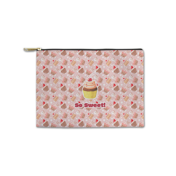 Custom Sweet Cupcakes Zipper Pouch - Small - 8.5"x6" w/ Name or Text
