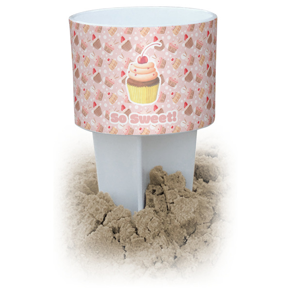 Custom Sweet Cupcakes Beach Spiker Drink Holder (Personalized)