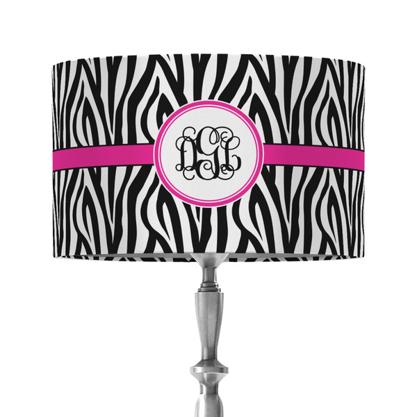 Custom Zebra Print 12" Drum Lamp Shade - Fabric (Personalized)