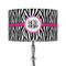 Zebra Print 12" Drum Lamp Shade - Fabric (Personalized)