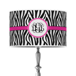 Zebra Print 12" Drum Lamp Shade - Poly-film (Personalized)