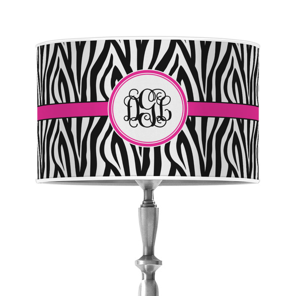 Custom Zebra Print 12" Drum Lamp Shade - Poly-film (Personalized)