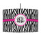Zebra Print 12" Drum Pendant Lamp - Fabric (Personalized)