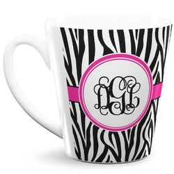 Zebra Print 12 Oz Latte Mug (Personalized)