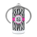 Zebra Print 12 oz Stainless Steel Sippy Cup (Personalized)
